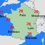 Pr&eacute;visions ven, 12.06. France