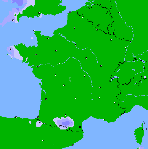 Pr&eacute;cipitations (24 h) France