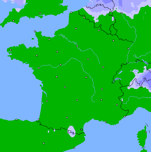 Pr&eacute;cipitations (24 h) France